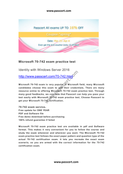 Microsoft 70-742 exam practice test