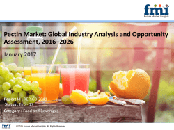 Pectin Market to Grow at a CAGR of 4.6% by 2026