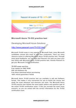 Microsoft Azure 70-532 practice test