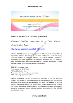 VMware VCA6-DCV 1V0-621 questions