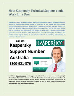 How Kaspersky Technical Support could Work for a User