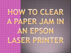 How to Clear a Paper Jam in an Epson Laser Printer