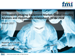 Orthopaedic Imaging Equipment Market Revenue is expected to reach US$ 12.4 Bn by 2026