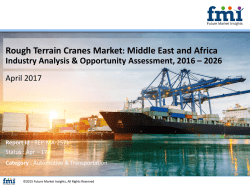 Middle East and Africa Rough Terrain Cranes Market Poised to Rake in US$ 247.4 Mn by 2026 End