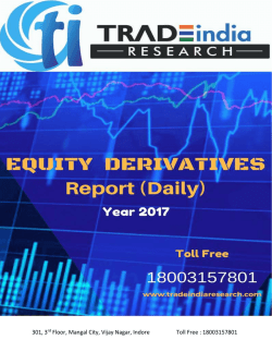 TradeIndia Research Daily Derivative Report for 18 Apr 2017