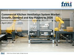 Commercial Kitchen Ventilation System Market : In-Depth Market Research Report 2016 - 2026