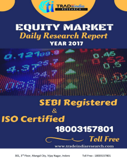 Equity Cash Daily Report for 21 Apr 2017 TradeIndia Research