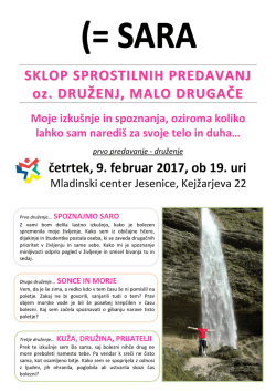 plakat_SPOZNAJMO SARO_2 - Mladinski center Jesenice
