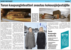 Turun kaupunginteatteri avautuu kokousjärjestäjille - Y