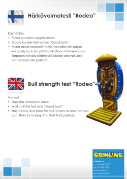 Härkävoimatesti ”Rodeo” Bull strength test “Rodeo”