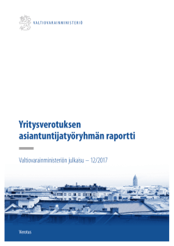 Yritysverotuksen asiantuntijatyöryhmän raportti