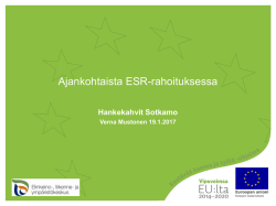 ESR:n toimintalinjat ja erityistavoitteet - ELY