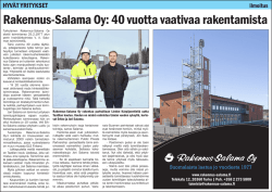 Rakennus-Salama Oy: 40 vuotta vaativaa rakentamista - Y