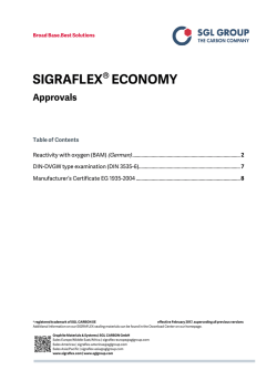 Approvals SIGRAFLEX ECONOMY