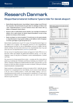 Research Danmark: Eksportbarometeret indikerer