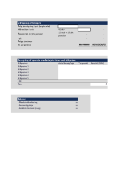 Takster Beregning af sparede medarbejdertimer ved stikprøve