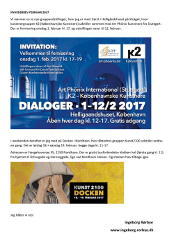 Nyhedsbrev februar 2017 - Galleri Ingeborg Rørbye