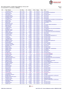 COURSE 10 KM - Chrono