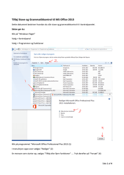 Tilføj Stave og Grammatikkontrol til MS Office 2013