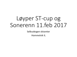 Løyper ST-cup og Sonerenn _selbuskogen