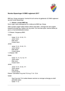 Norske tilpasninger BMX regler
