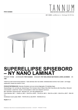 Superellipse spisebord - ny Nano laminat