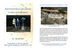Astronomikurs på Lesvos