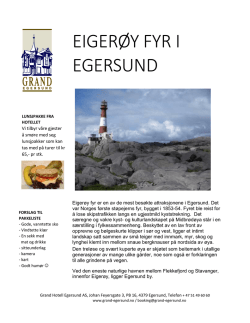 eigerøy fyr i egersund - Grand Hotell Egersund