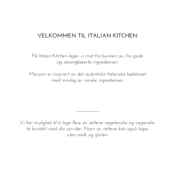 velkommen til italian kitchen