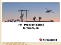P0 - Prekvalifisering Informasjon