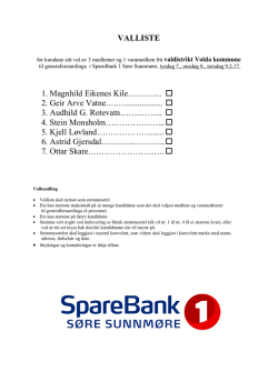 valliste - SpareBank 1