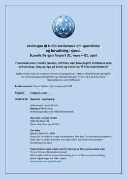 Invitasjon til NJFFs konferanse om sportsfiske og forvaltning i sjøen