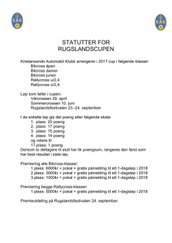 Her ser dere reglene/statuttene for cupen