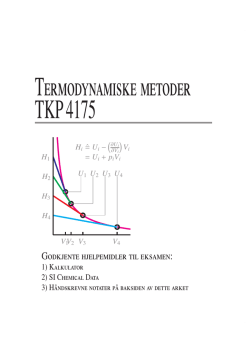 Termodynamiske metoder TKP4175