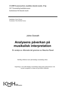 Analysens påverkan på musikalisk interpretation