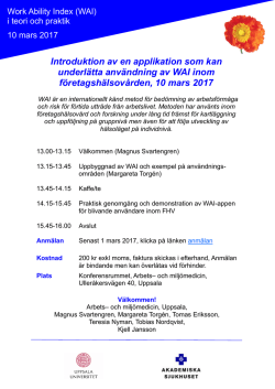 Program - Arbets- och miljömedicin | Uppsala