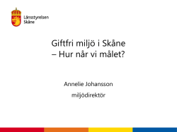 Annelie Johansson, Länsstyrelsen Skåne