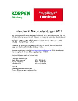 Inbjudan till Nordstadssvängen 2017