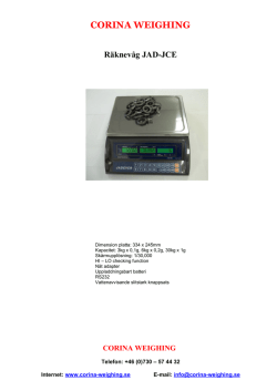 Broschyr pdf - Corina Weighing