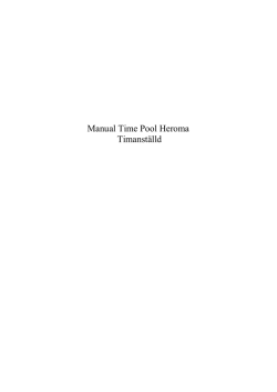Manual Time Pool Heroma Timanställd