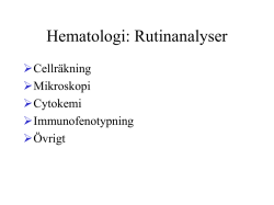 Hematologi: Rutinanalyser