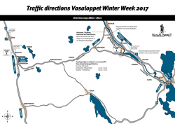 Traffic directions Vasaloppet Winter Week 2017