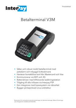 Betalterminal V3M