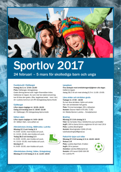 Sportlov 2017 - Ludvika kommun