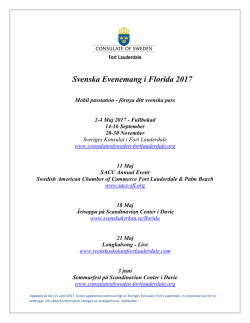 Svenska Evenemang i Florida 2017 - Consulate of Sweden