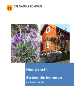 Läs vår broschyr om hemtjänst Strängnäs kommun