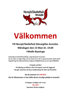 inbjudan - Norsjö/Skellefteå Stövargille
