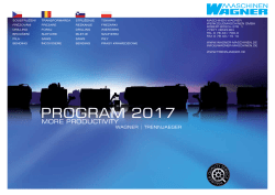 program 2017 - Maschinen