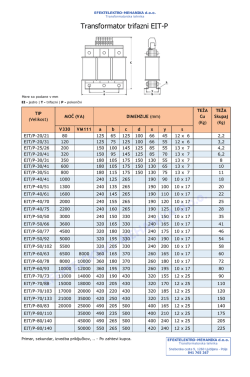 tabela - Transformatorji - Efektelektro