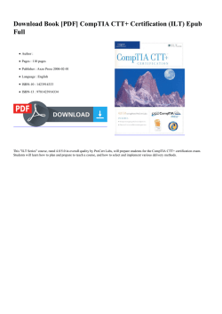 Book  CompTIA CTT+ Certification